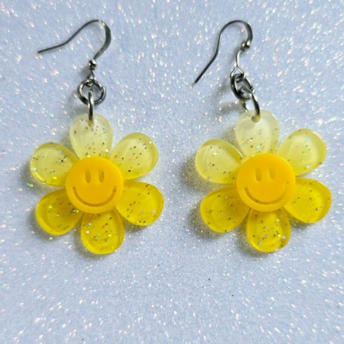 Aretes Yellow Flower 