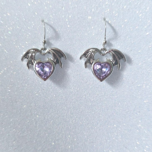 Aretes Lila Bat