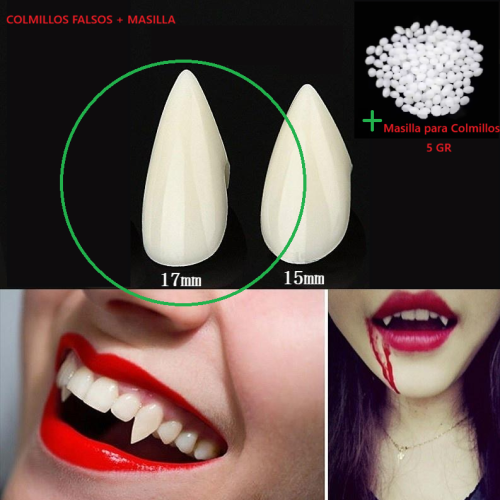 COLMILLOS FALSOS 17MM + MASILLA 5GR (1)