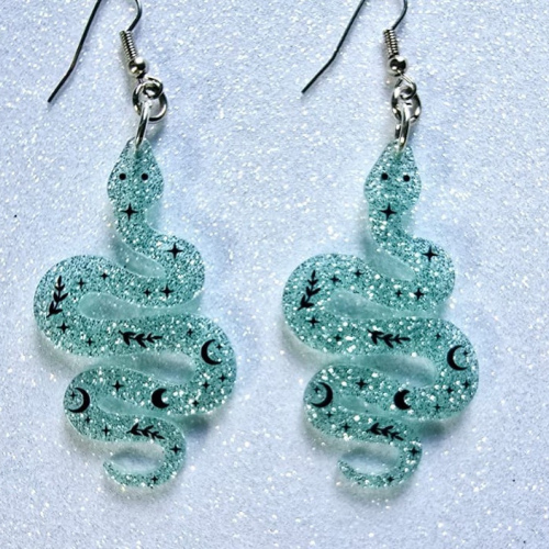 Aretes Snake Green
