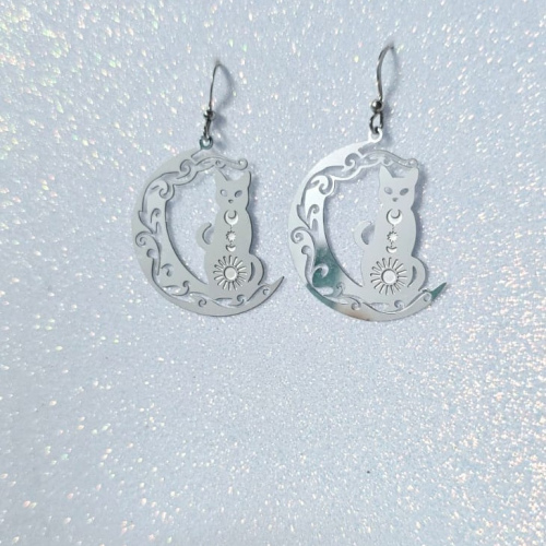 Aretes Luna Cat