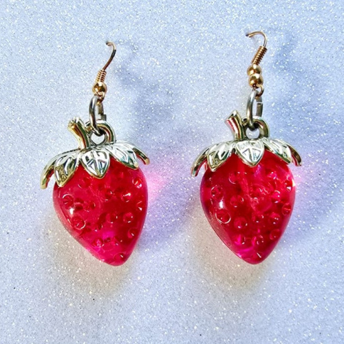 Aretes Fresa Shiny