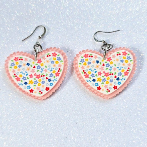 Aretes Flower Heart