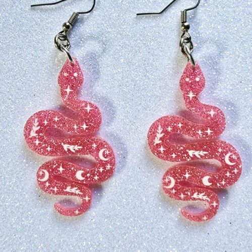 Aretes Snake Pink