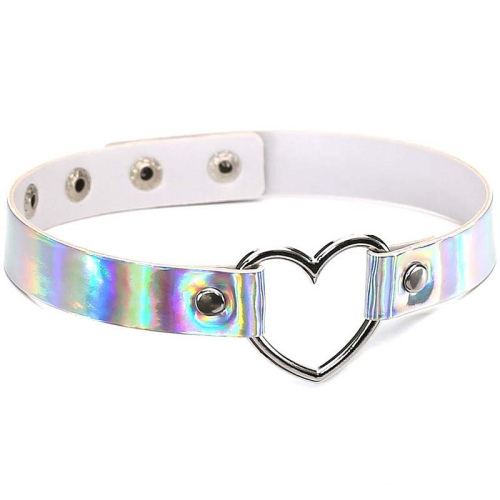 Chocker Corazon Blanco Holo